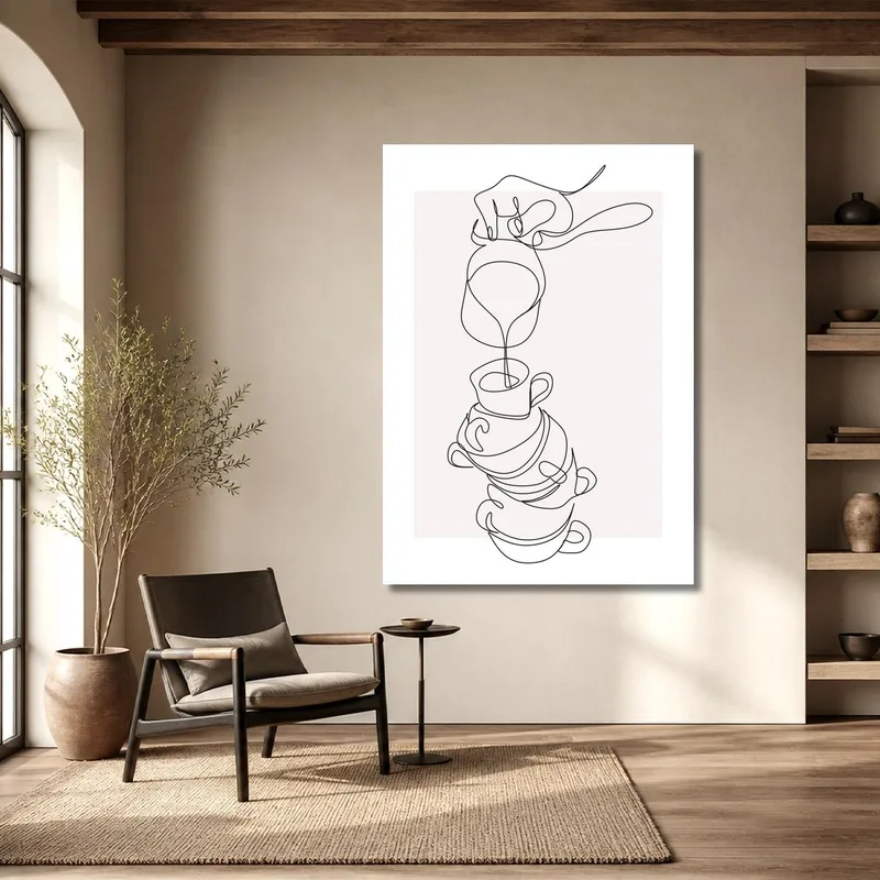 Gestapelte Kaffeetassen modernes wandbild