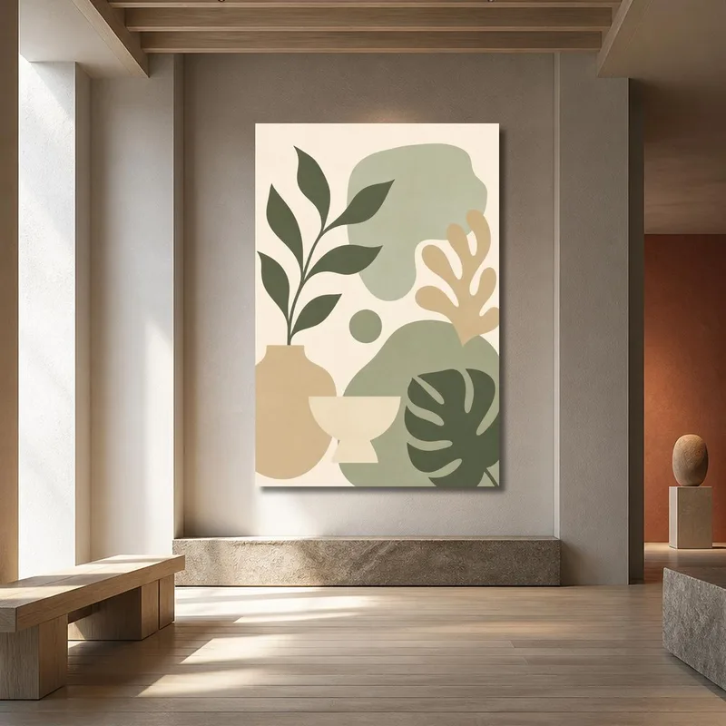 Greenery Abstract Composition modern canvas
