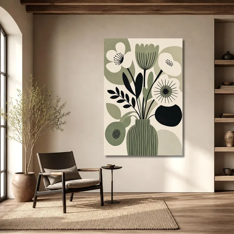 Stampa su canvas natura morta floreale
