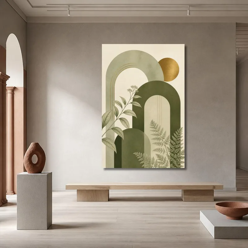 Arches Abstraits Verts tableau moderne