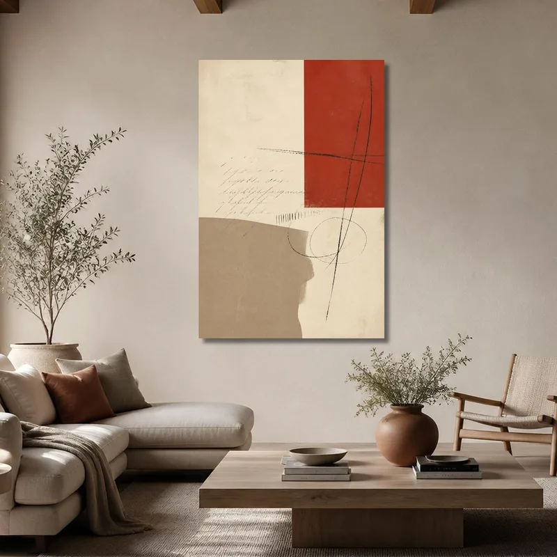 Impression sur toile composition géométrique abstraite