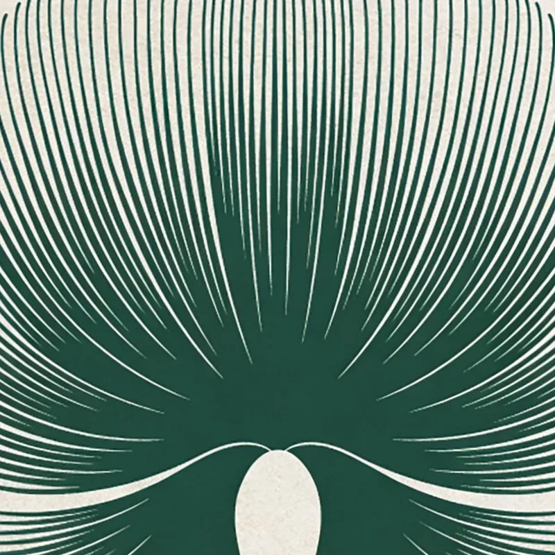 Modern canvas leaf line art