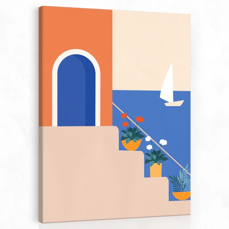Quadro su tela passi di ingresso costiero