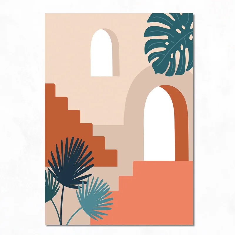 Canvas wall art tropical steps