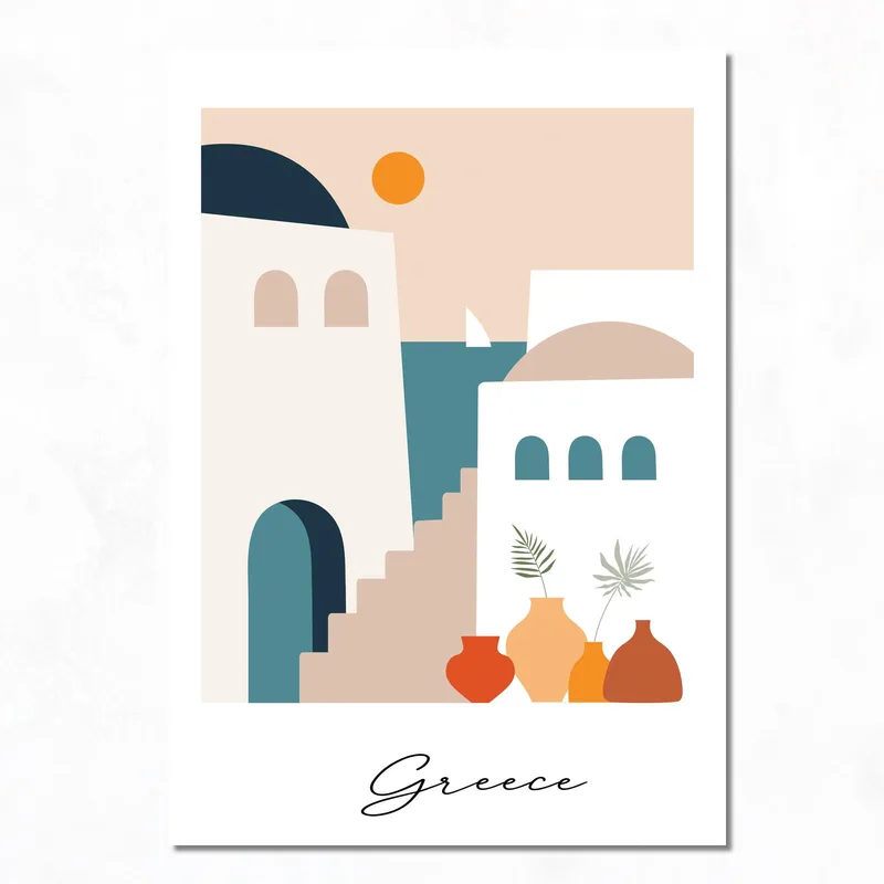 Griechische Inselruhe drucken auf leinwand
