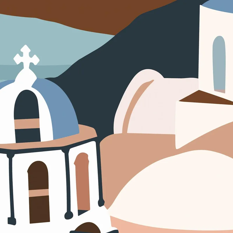 Santorini canvas wall art