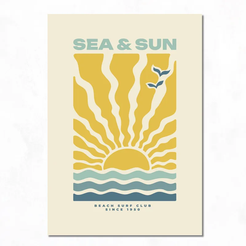 Stampa su canvas mare e sole