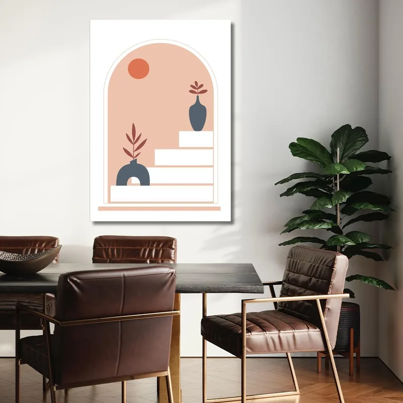 Composizione di Vasi Astratti Moderni quadro moderno su tela