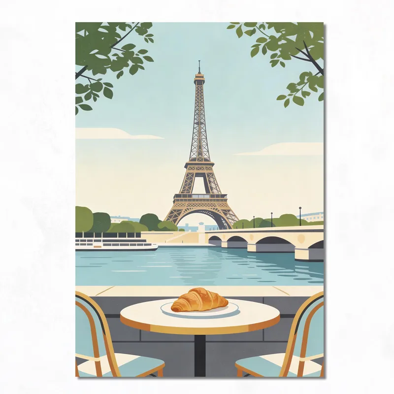 Eiffel Tower View canvas wall art