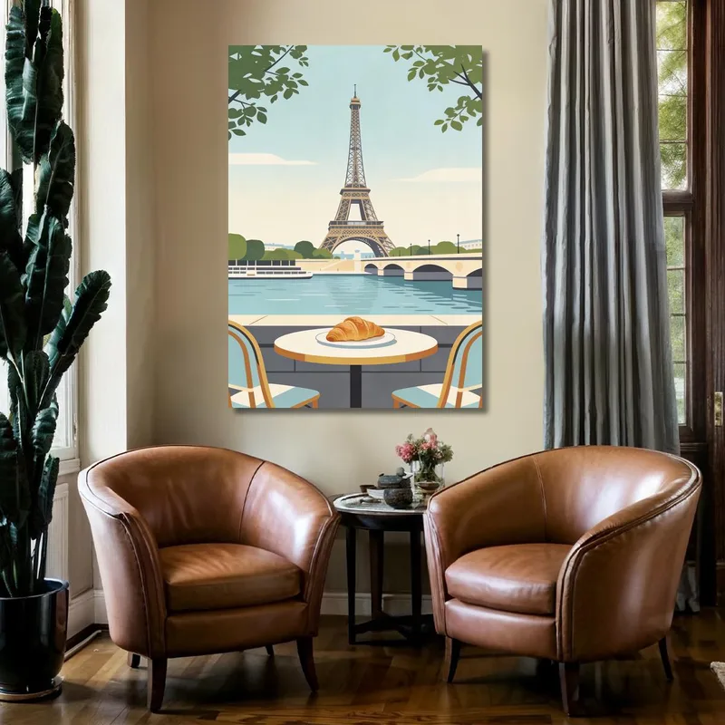 Eiffel Tower View canvas wall art
