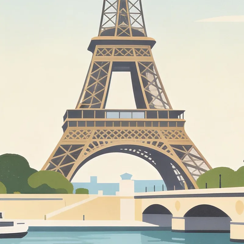 Eiffel Tower View canvas wall art