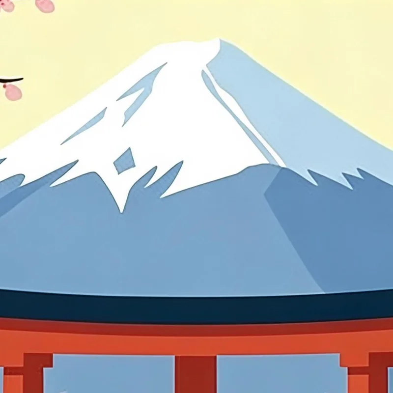 Paysage de Mont Fuji à Tokyo tableau moderne