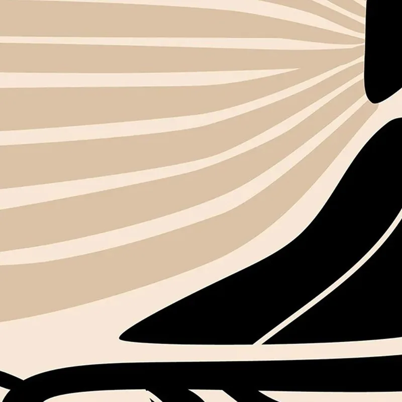 Composition Abstraite Noire et Beige tableau moderne