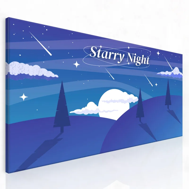 Sternennacht Landschaft modernes wandbild