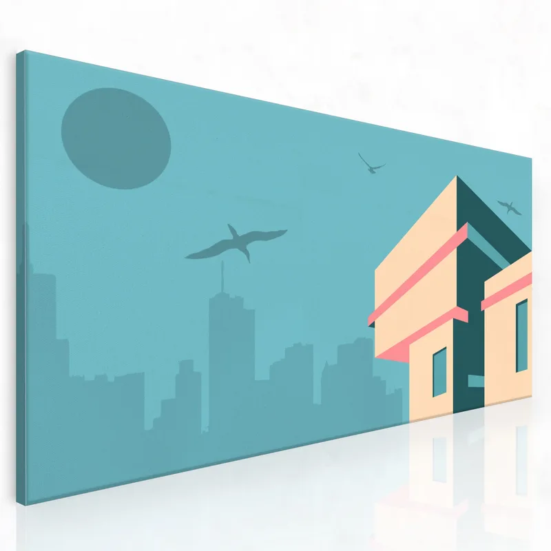 Leinwanddruck urbane geometrische architektur