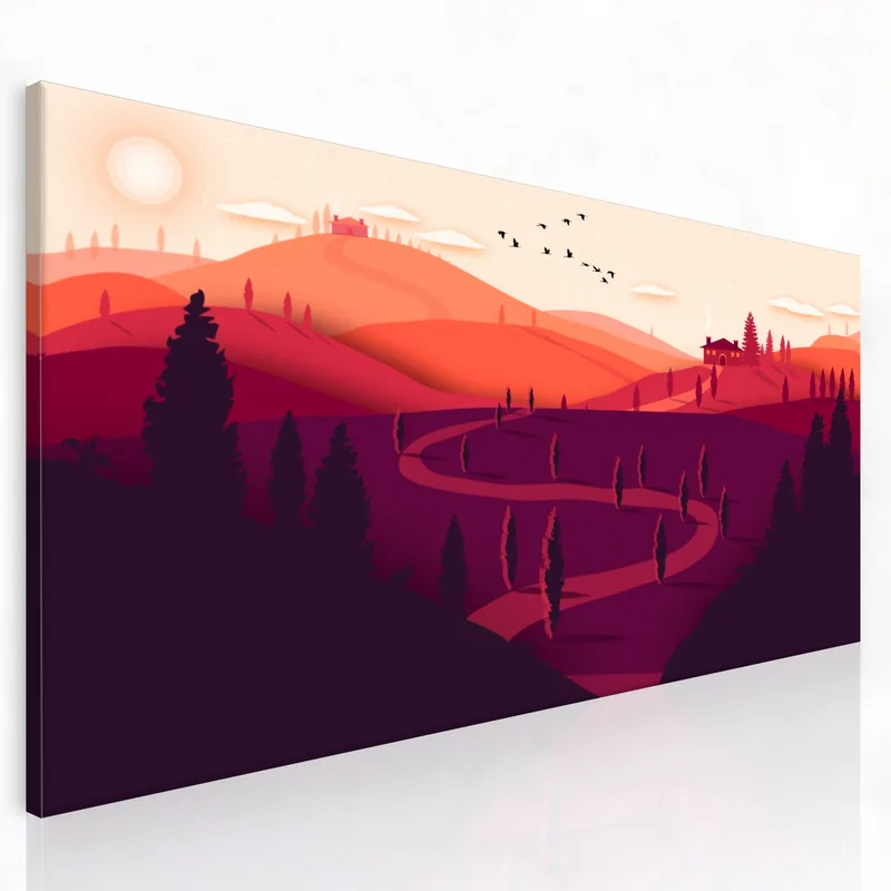 Ruhige Landlandschaft modernes wandbild