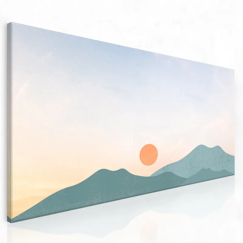 Abstrakter Bergsunset drucken auf leinwand
