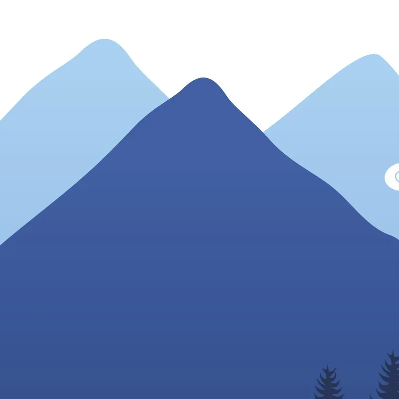 Leinwanddruck berglandschaft silhouette