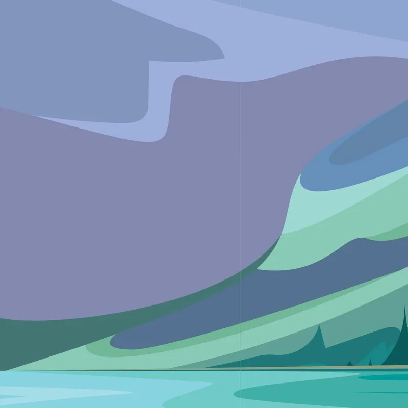 Bergseenblick modernes wandbild