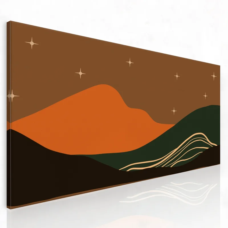 Leinwanddruck abstrakte berglandschaft