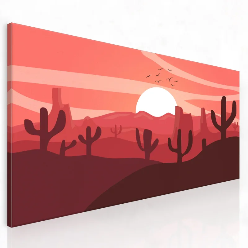 Wüsten Sonnenuntergang Landschaft modernes wandbild