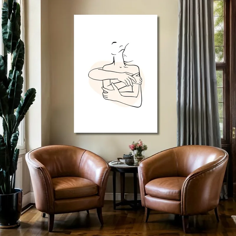 Kunstdruck abstrakte umarmung