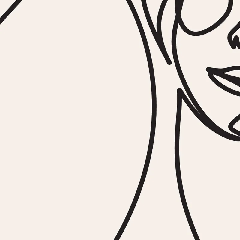 Canvas print minimalist couple line art