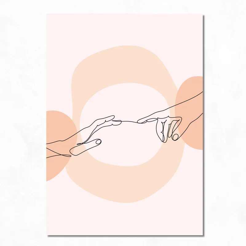 Interconnected Hands modern canvas