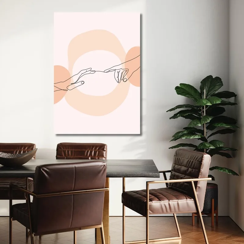 Interconnected Hands modern canvas