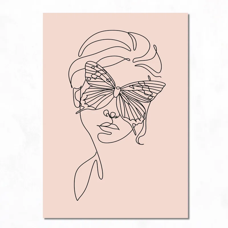 Quadro moderno silhouette di farfalla