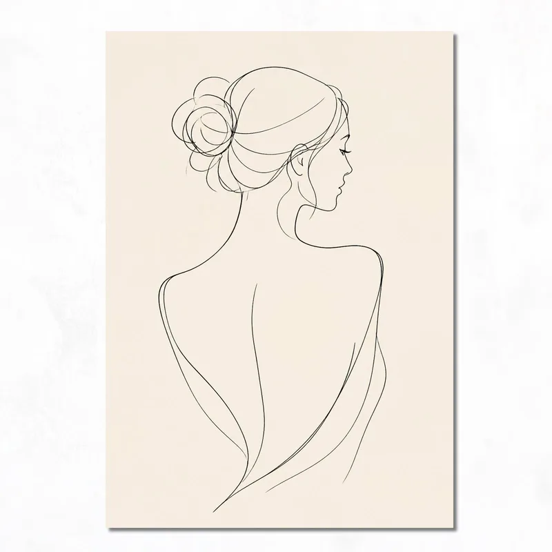 Elegant Line Art Woman fine art print