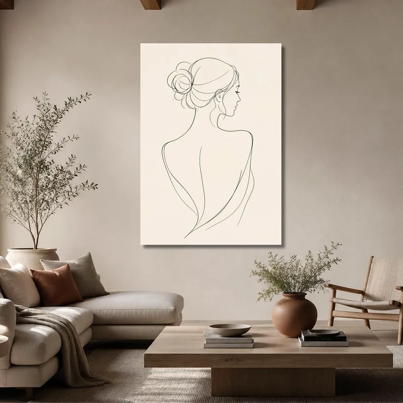 Elegant Line Art Woman fine art print
