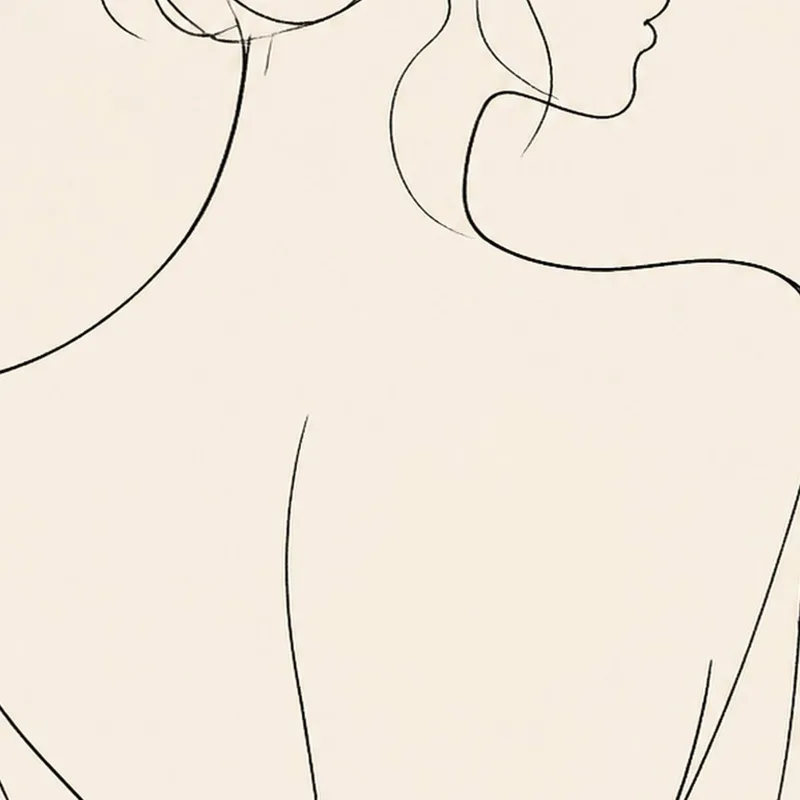 Elegant Line Art Woman fine art print