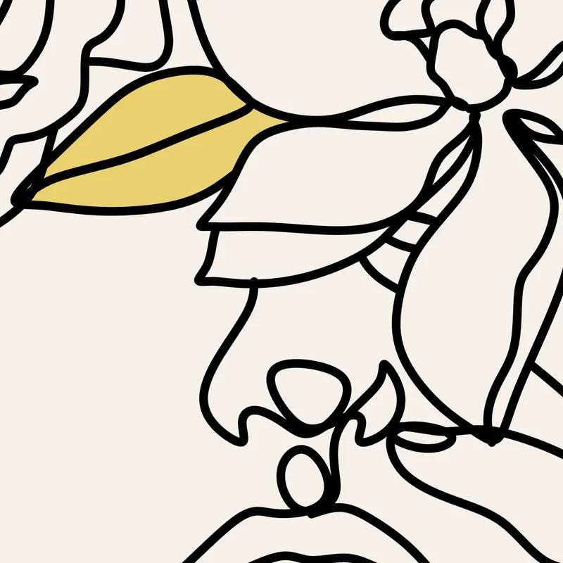 Toile artistique art de visage floral