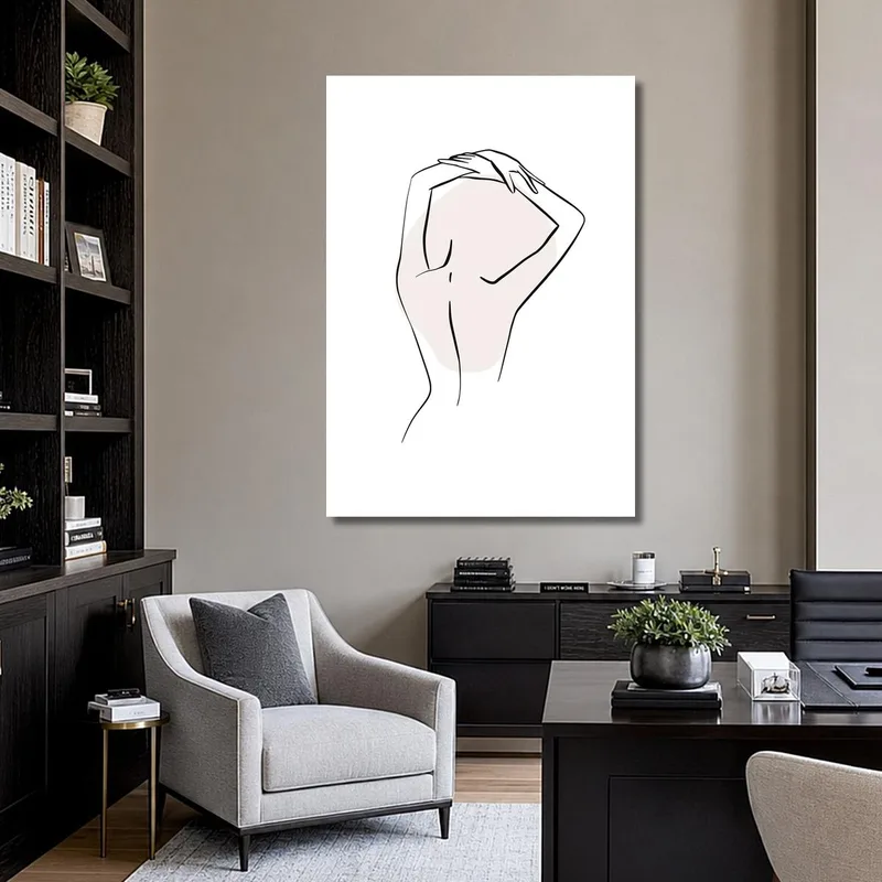 Impresion en lienzo figura femenina abstracta