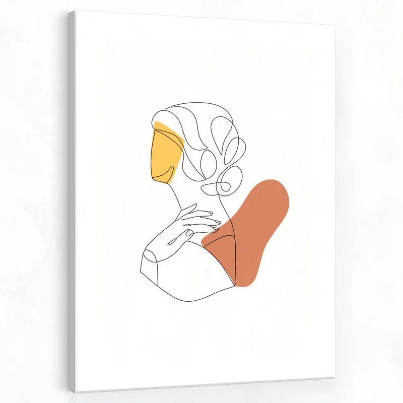 Canvas print abstract line woman