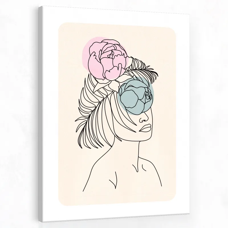 Floral Portrait canvas wall art