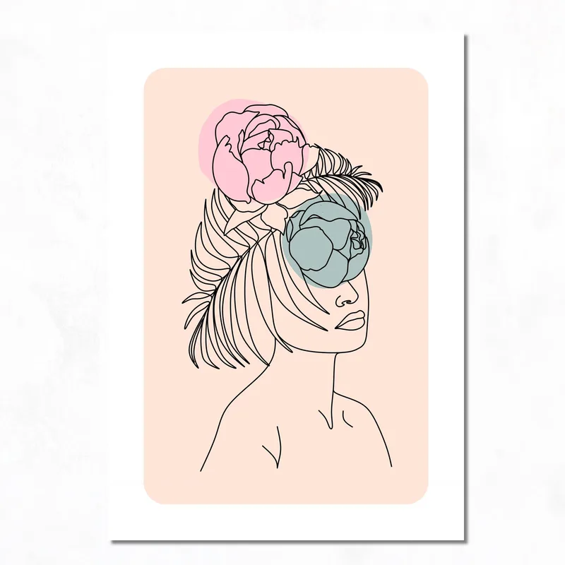 Floral Portrait canvas wall art