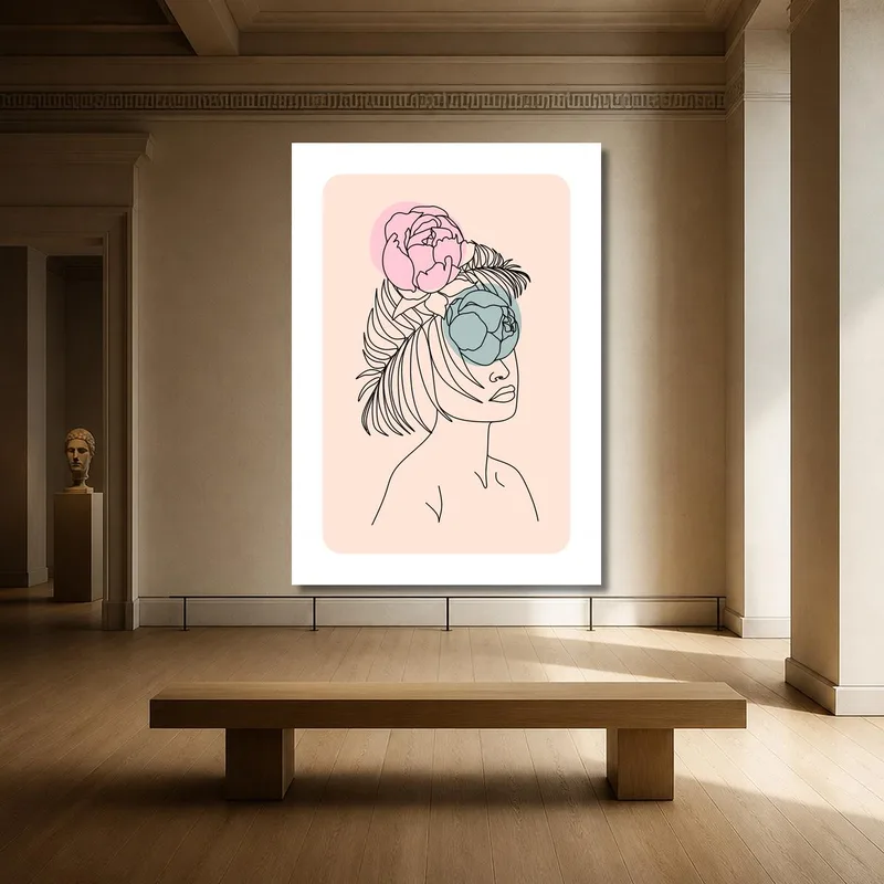 Floral Portrait canvas wall art