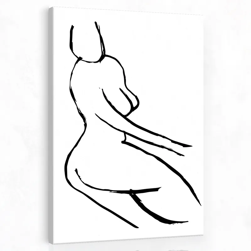Canvas art print abstract female form