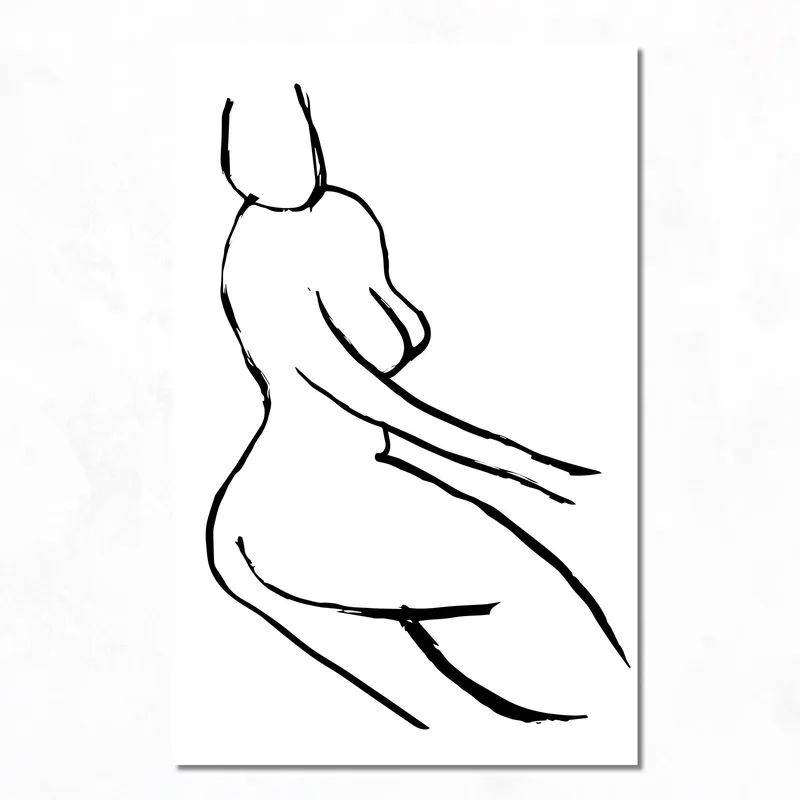 Canvas art print abstract female form