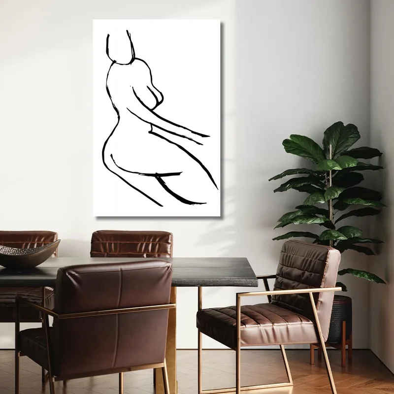 Canvas art print abstract female form