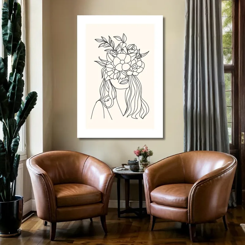 Illustrazione di Donna Flora stampa su tela