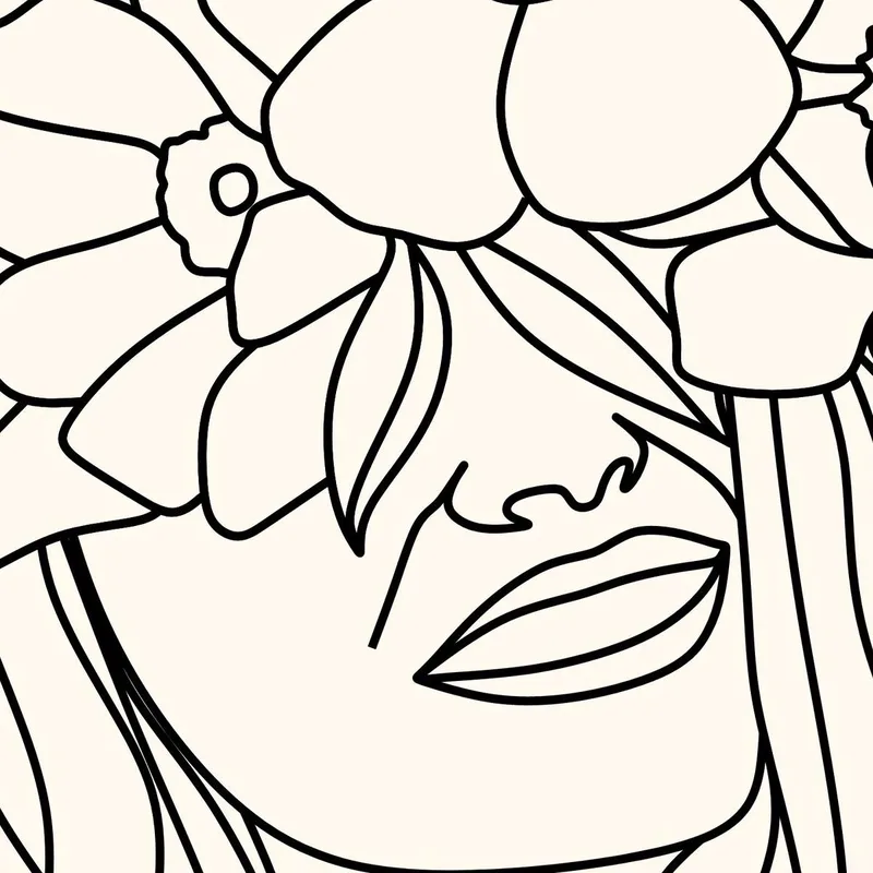 Illustrazione di Donna Flora stampa su tela