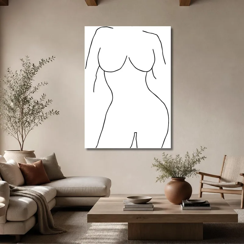 Canvas wall art abstract female form