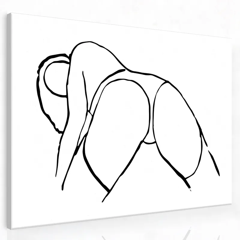 Modern canvas abstract female figure
