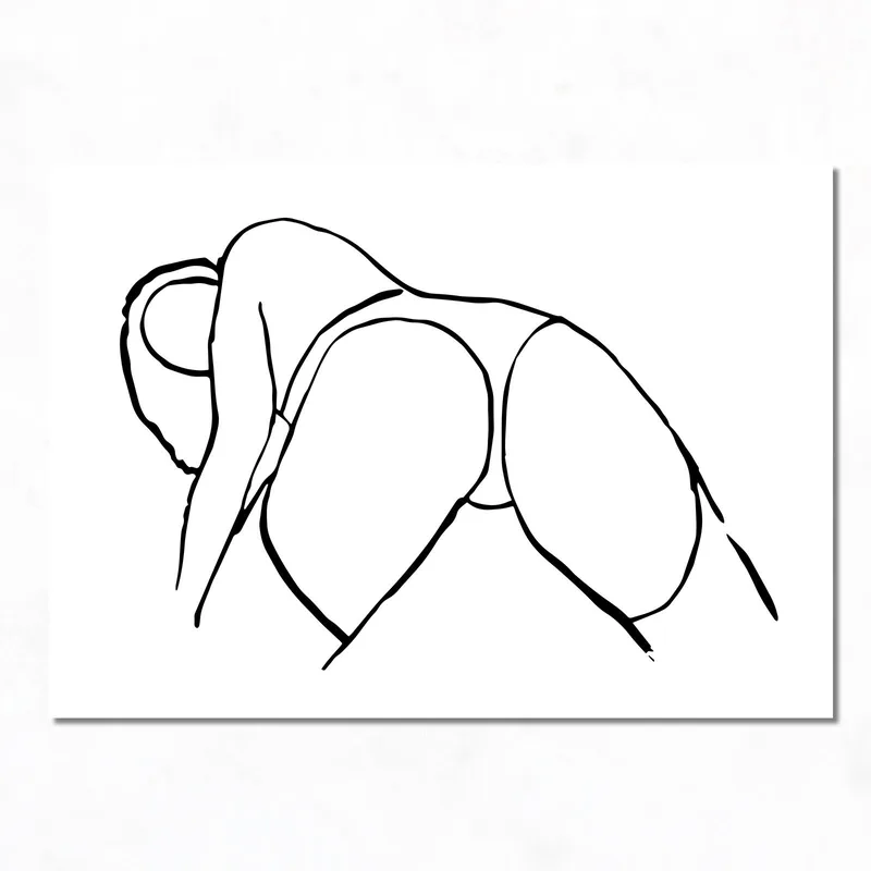 Modern canvas abstract female figure