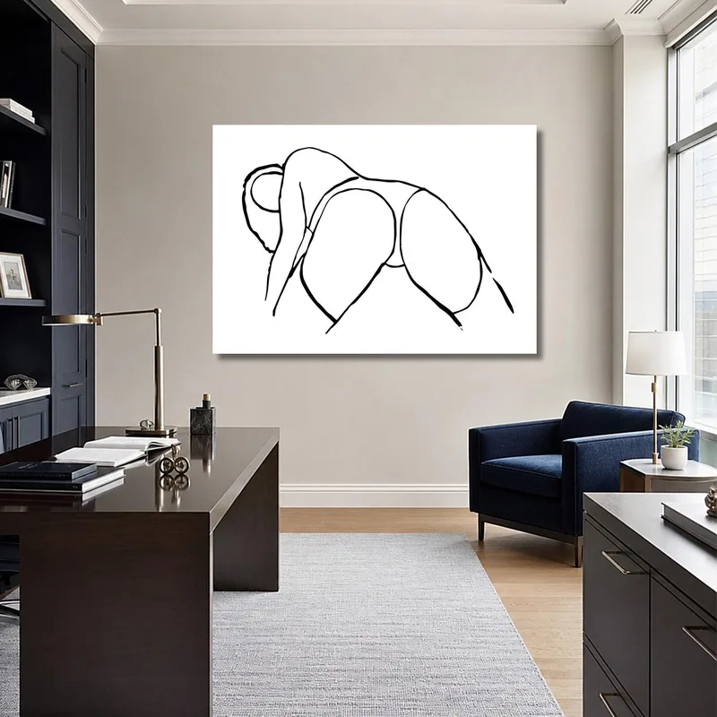 Modern canvas abstract female figure