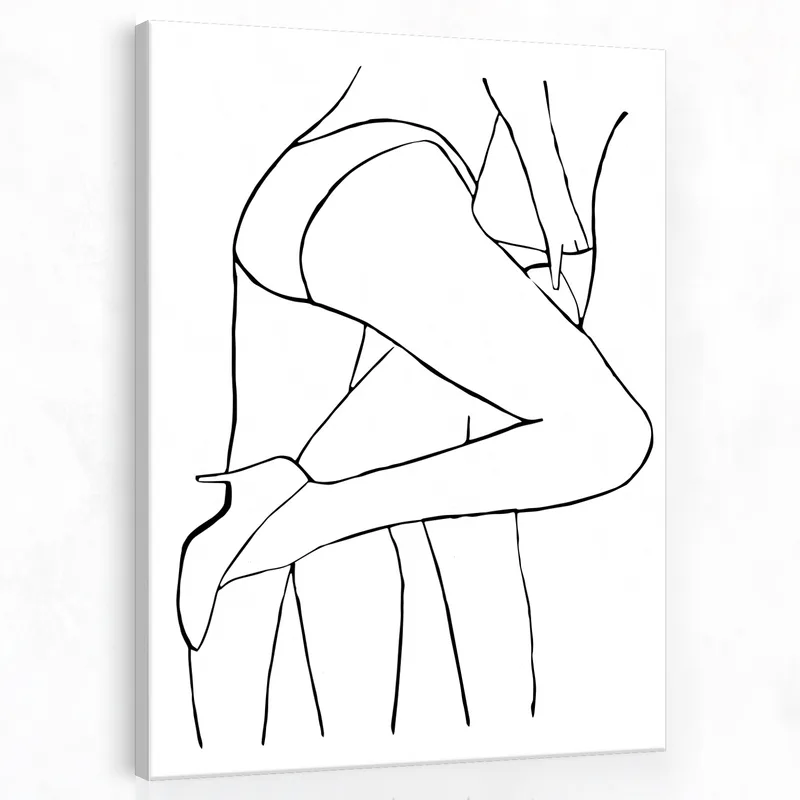 Elegant Female Silhouette modern canvas