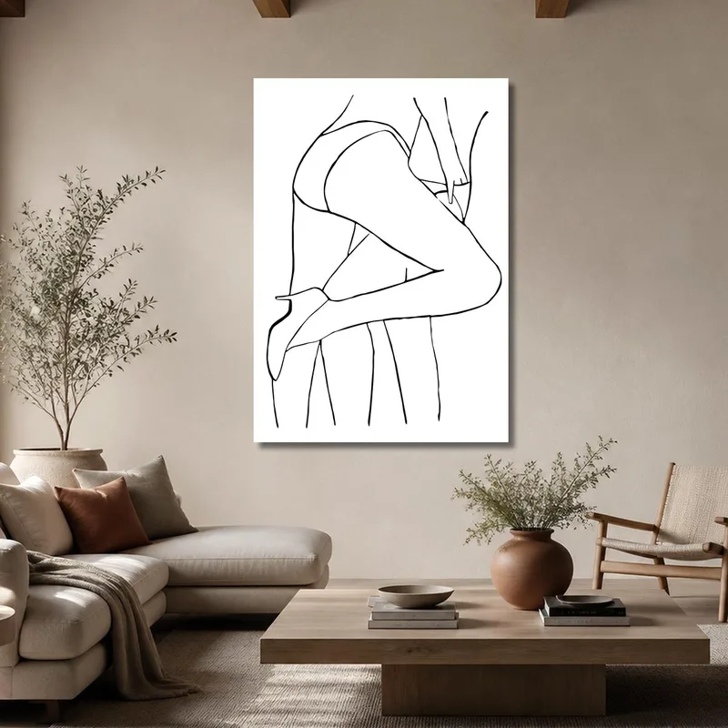 Silhouette Féminine Élégante tableau sur toile
